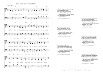 Hymn score of: Day of judgment! day of wonders! - The Day of Judgment (John Newton/Johannes Thomas Rüegg)