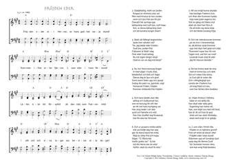 Hymn score of: Fröjden eder uti Herran - Fröjden eder (Carl Johann Philipp Spitta/Torsten Lundberg/Johannes Thomas Rüegg)