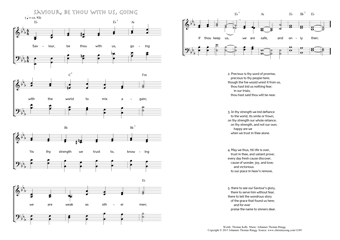 Hymn score of: Saviour, be thou with us, going (Thomas Kelly/Johannes Thomas Rüegg)
