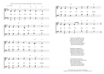 Hymn score of: Sing of him who bore our guilt (Thomas Kelly/Johannes Thomas Rüegg)