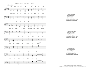 Hymn score of: Saviour, 'tis to thee (Thomas Kelly/Johannes Thomas Rüegg)