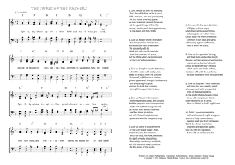 Hymn score of: Spirit, by whose operation - The Spirit of the Fathers (Carl Johann Philipp Spitta/Richard Massie/Johannes Thomas Rüegg)