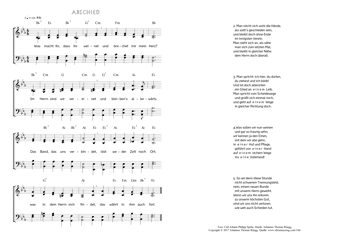 Hymn score of: Was macht ihr, dass ihr weinet - Abschied (Carl Johann Philipp Spitta/Johannes Thomas Rüegg)