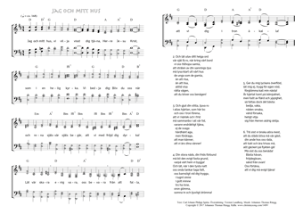 Hymn score of: Jag och mitt hus, vi vilja visst - Jag och mitt hus (Carl Johann Philipp Spitta/Torsten Lundberg/Johannes Thomas Rüegg)
