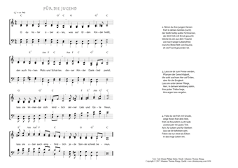 Hymn score of: O du Vater über alles - Für die Jugend (Carl Johann Philipp Spitta/Johannes Thomas Rüegg)