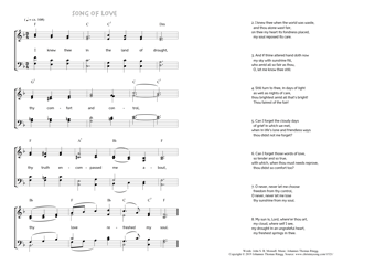 Hymn score of: I knew thee in the land of drought - Song of Love (John S. B. Monsell/Johannes Thomas Rüegg)