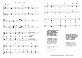 Hymn score of: Nun, so will ich denn mein Leben - Die gute Wahl (Gerhard Tersteegen/Johannes Thomas Rüegg)