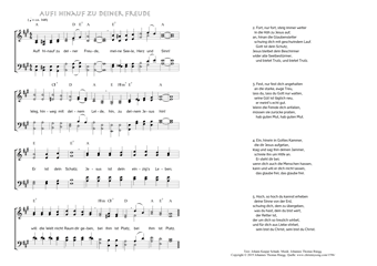 Hymn score of: Auf! hinauf zu deiner Freude (Johann Kaspar Schade/Johannes Thomas Rüegg)