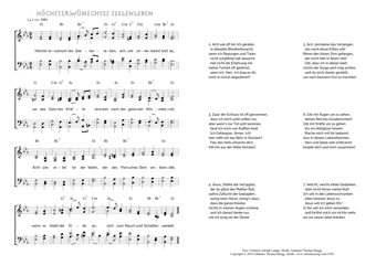 Hymn score of: Höchsterwünschtes Seelenleben (Friedrich Adolph Lampe/Johannes Thomas Rüegg)