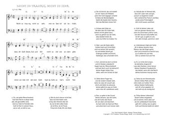 Hymn score of page 1 of: Nicht so traurig, nicht so sehr (Paul Gerhardt/Johannes Thomas Rüegg)