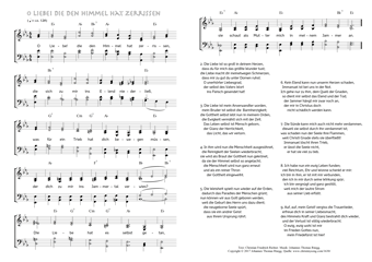 Hymn score of: O Liebe! die den Himmel hat zerrissen (Christian Friedrich Richter/Johannes Thomas Rüegg)