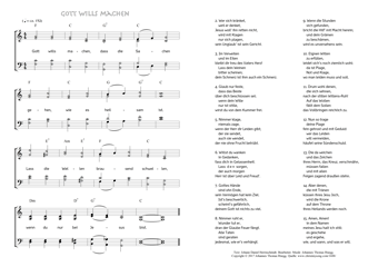 Hymn score of: Gott wills machen (Johann Daniel Herrnschmidt/Johannes Thomas Rüegg)