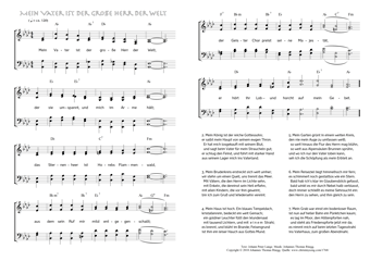 Hymn score of: Mein Vater ist der große Herr der Welt (Johann Peter Lange/Johannes Thomas Rüegg)