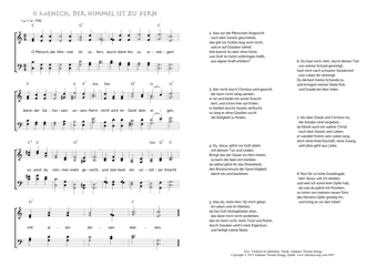 Hymn score of: O Mensch, der Himmel ist zu fern (Verfasser/in unbekannt/Johannes Thomas Rüegg)