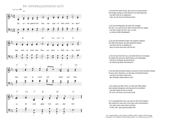 Hymn score of: Du unvergleichlich Gut, wer wollte dich nicht lieben? (Angelus Silesius/Johannes Thomas Rüegg)