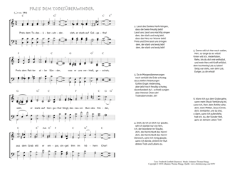 Hymn score of: Preis dem Todesüberwinder (Friedrich Gottlieb Klopstock/Johannes Thomas Rüegg)