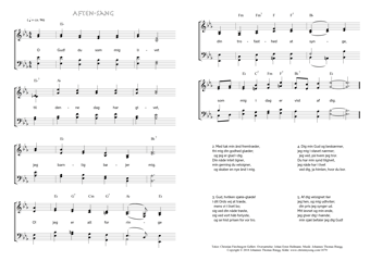 Hymn score of: O Gud! du som mig livet - Aften-Sang (Christian Fürchtegott Gellert/Johan Ernst Heilmann/Johannes Thomas Rüegg)
