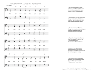 Hymn score of: The Saviour leads his people on (Thomas Kelly/Johannes Thomas Rüegg)
