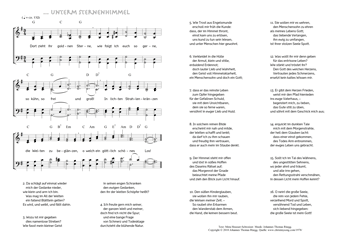 Hymn score of: Dort zieht ihr goldnen Sterne - Nach einem Gespräch unterm Sternenhimmel (Meta Heusser-Schweizer/Johannes Thomas Rüegg)
