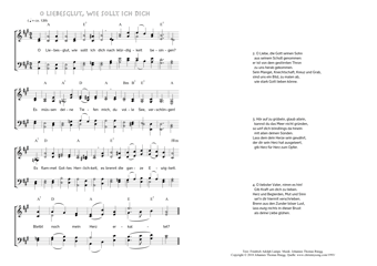 Hymn score of: O Liebesglut, wie sollt ich dich (Friedrich Adolph Lampe/Johannes Thomas Rüegg)