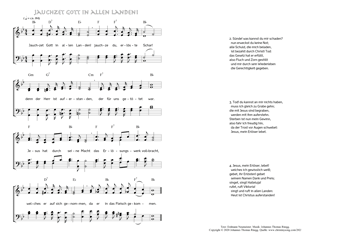 Hymn score of: Jauchzet Gott in allen Landen! (Erdmann Neumeister/Johannes Thomas Rüegg)
