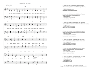 Hymn score of: Immer noch strahlst du, erleuchtende Liebe, durch Nächte (Carl August Döring/Johannes Thomas Rüegg)