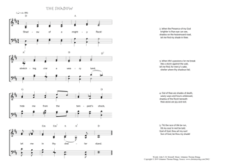 Hymn score of: Shadow of a mighty Rock! - The Shadow (John S. B. Monsell/Johannes Thomas Rüegg)