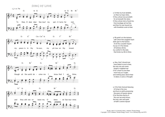 Hymn score of: To thee, O dear dear Saviour! - Song of Love (John S. B. Monsell/Johannes Thomas Rüegg)