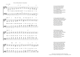 Hymn score of: Thy rebuke my heart hath broken! - The Broken Heart (John S. B. Monsell/Johannes Thomas Rüegg)
