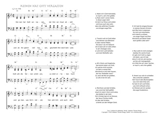 Hymn score of: Keinen hat Gott verlassen (Verfasser/in unbekannt/Johannes Thomas Rüegg)