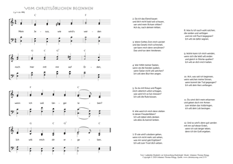 Hymn score of: Mein Jesus, wie wird's werden - Vom christlöblichen Beginnen (Ludämilia Elisabeth von Schwarzburg-Rudolstadt/Johannes Thomas Rüegg)