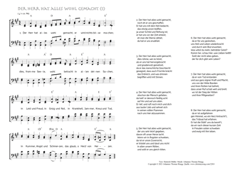 Hymn score of: Der Herr hat alles wohl gemacht - Seite 1 (Heinrich Müller/Johannes Thomas Rüegg)
