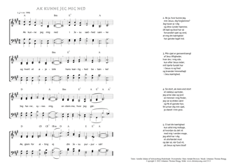 Hymn score of: Ak kunne jeg mig ned (Aemilie Juliane af Schwarzburg-Rudolstadt/Hans Adolph Brorson/Johannes Thomas Rüegg)