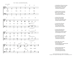 Hymn score of: Mighty Comforter, to thee - To the Comforter (Horatius Bonar/Johannes Thomas Rüegg)