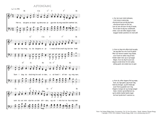 Hymn score of: Herre, dagens arbejd og dens møje - Aftensang (Carl Johann Philipp Spitta/Christian Benedictus Reventlow/Johannes Thomas Rüegg)