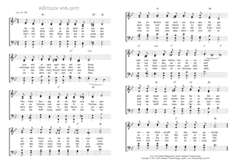 Hymn score of: Selig, wer vor aller Welt verborgen - Köstlich vor Gott (Carl Johann Philipp Spitta/Johannes Thomas Rüegg)