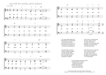 Hymn score of: Jeg ved du lever, Jesus Krist! (Herman Andreas Timm/Johannes Thomas Rüegg)