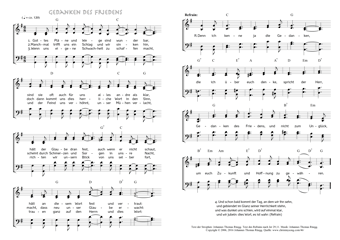 Hymn score of: Gottes Pläne und Wege sind wunderbar - Gedanken des Friedens (Johannes Thomas Rüegg/Jeremia 29,11)