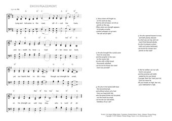 Hymn score of: Long and toilsome is the road - Encouragement (Carl Johann Philipp Spitta/Richard Massie/Johannes Thomas Rüegg)