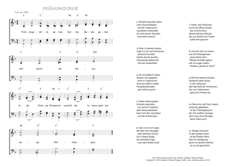 Hymn score of: Frühlingslüfte wehen - Frühlingsgruß (Meta Heusser-Schweizer/Johannes Thomas Rüegg)