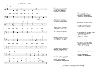 Hymn score of: Willkommen, lieber, lieber Tag! - Osterliedchen (Meta Heusser-Schweizer/Johannes Thomas Rüegg)