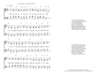 Hymn score of: Hark, my soul! it is the Lord - "Lovest thou me?" (William Cowper/Johannes Thomas Rüegg)
