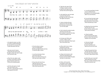 Hymn score of: Give thou thy youth to God - The Days of Thy Youth (Horatius Bonar/Johannes Thomas Rüegg)