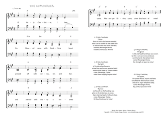 Hymn score of: O Holy Comforter - The Comforter (Ray Palmer/Johannes Thomas Rüegg)
