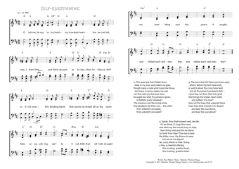 Hymn score of: O tell me, Jesus, to my heart - Self-questioning (Ray Palmer/Johannes Thomas Rüegg)