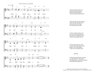 Hymn score of: Christ, of heaven the life and grace - Paschal hymn (Ray Palmer/Johannes Thomas Rüegg)