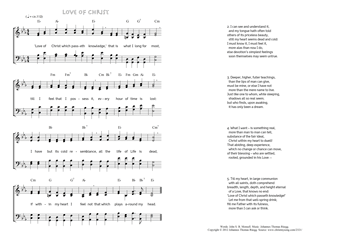 Hymn score of: Love of Christ which passeth knowledge - Love of Christ (John S. B. Monsell/Johannes Thomas Rüegg)