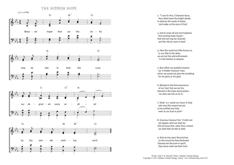 Hymn score of: Blessed hope! that we the sinful - The hidden hope (John S. B. Monsell/Johannes Thomas Rüegg)