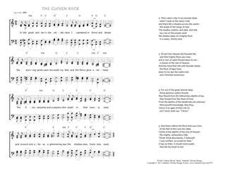 Hymn score of: In the great and terrible wilderness - The cloven Rock (Frances Bevan/Johannes Thomas Rüegg)