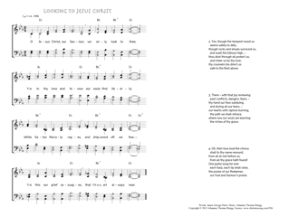 Hymn score of: O Jesus Christ, our Saviour - Looking to Jesus Christ (James George Deck/Johannes Thomas Rüegg)